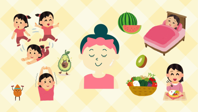 美白をサポートする食事と生活習慣のポイント（食べ物、睡眠、運動）